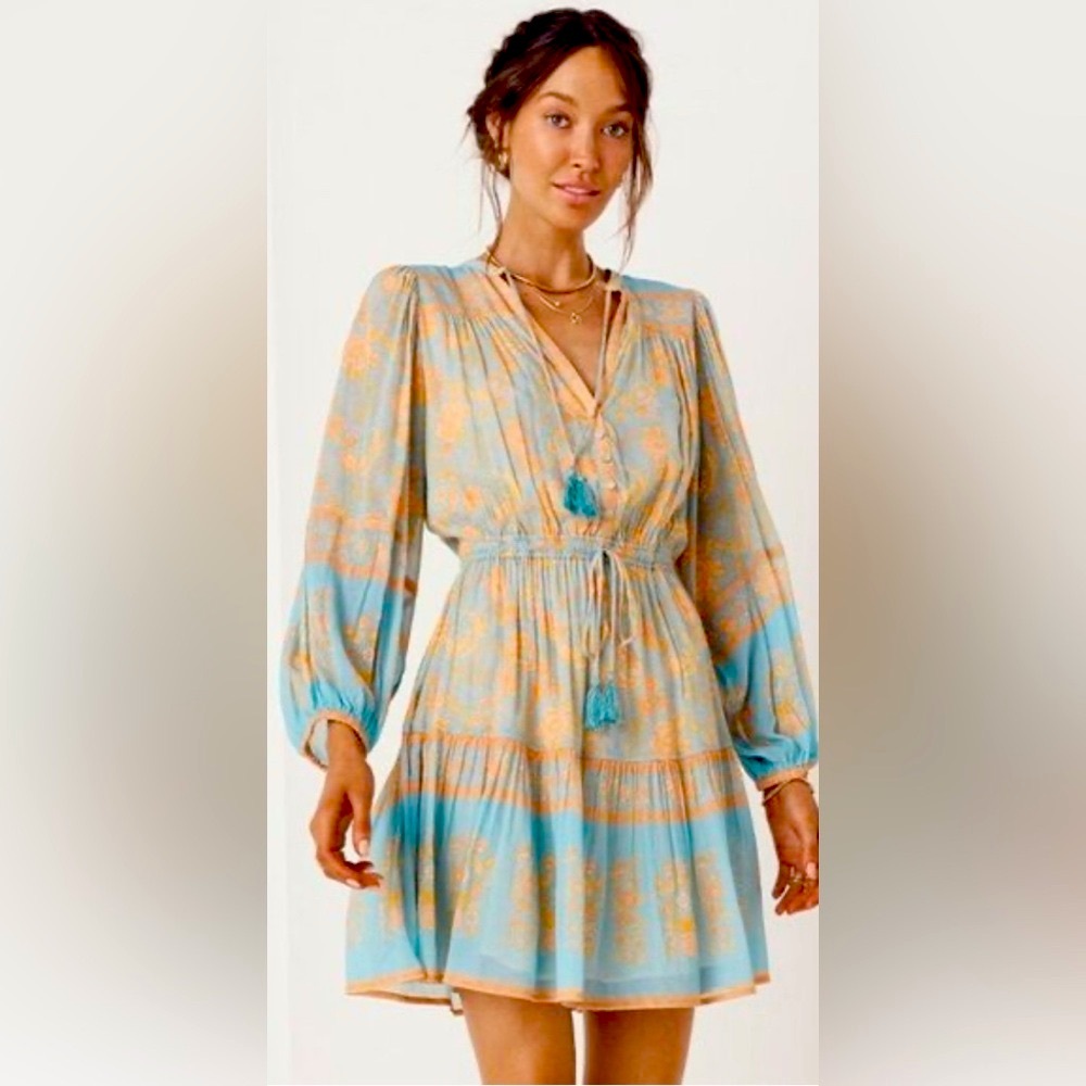 Spell VINTAGE Juniper PLAYDRESS size L Long Sleeve Dress